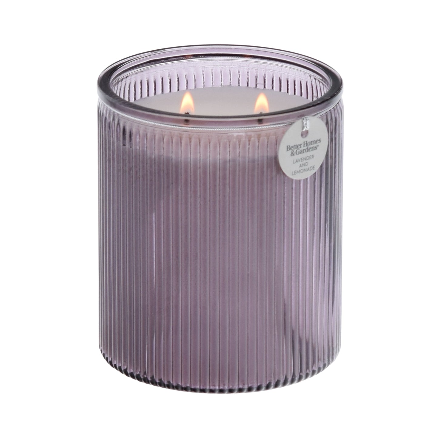 Salted Coconut and Mahogany Scented 2-Wick 17.1Oz Ribbed Jar Candle