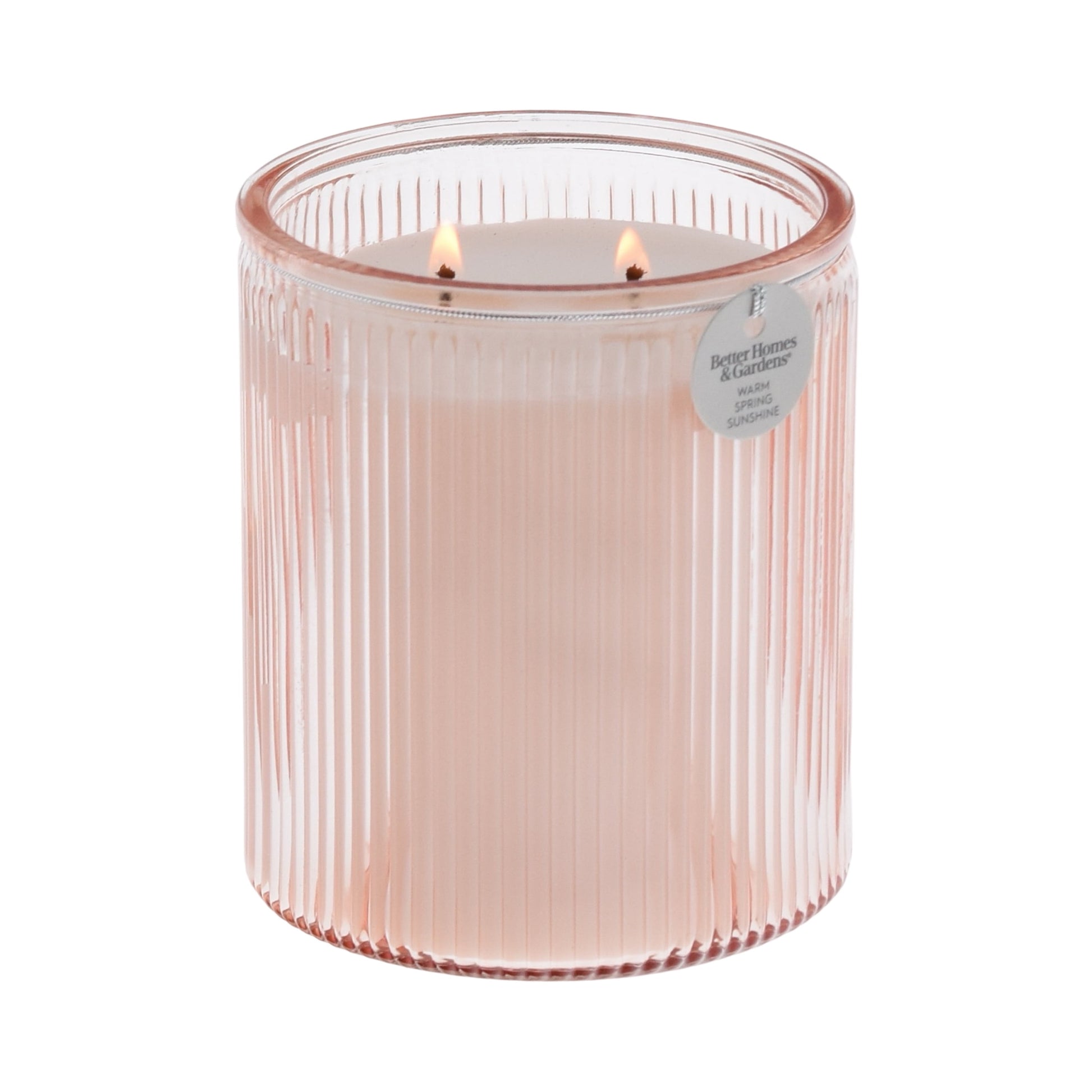 Salted Coconut and Mahogany Scented 2-Wick 17.1Oz Ribbed Jar Candle